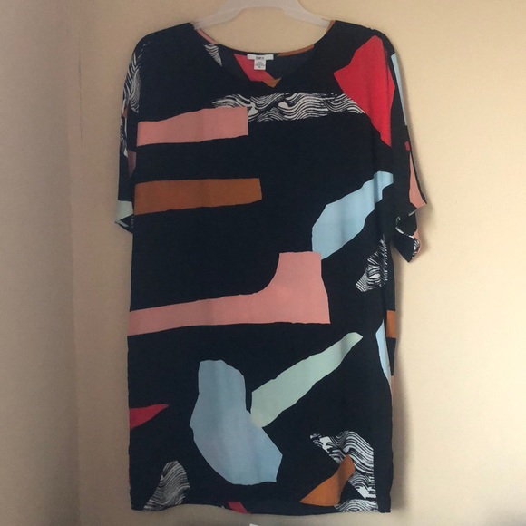 Bar III Dresses & Skirts - Bar III Black Sheath Dress with Mod Design Tunic